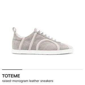 NWOT TOTEME Raised Monogram Leather Sneaker sz 38